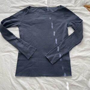 John Galt Navy Wynn Basic Long Sleeve Top